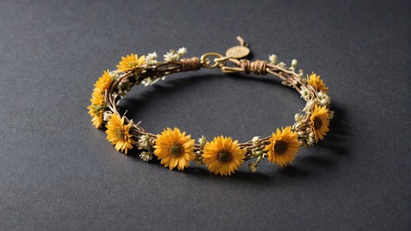Bracelet fleur séchée : élégance et nature réunies
